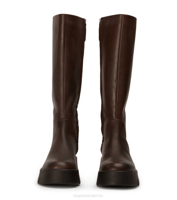 kniehohe Stiefel| de Tony Bianco Frauen Rage-Kalbsstiefel Schokolade Como 4624421